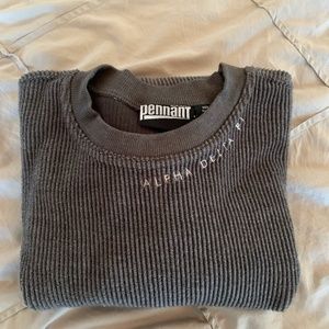 Alpha Delta Pi Ribbed Crewneck Top ADPi